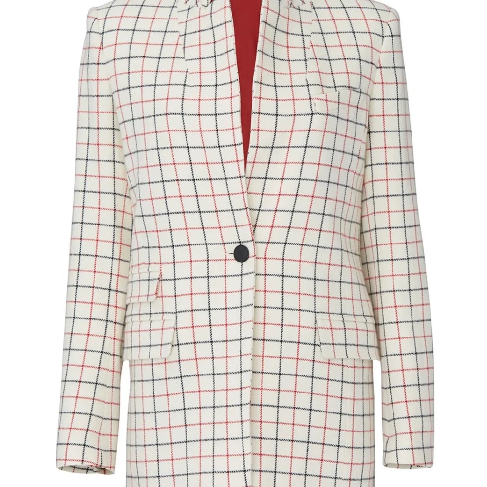 Nova blazer Rag and Bone Women's Checkered Blazer - Cream and Red